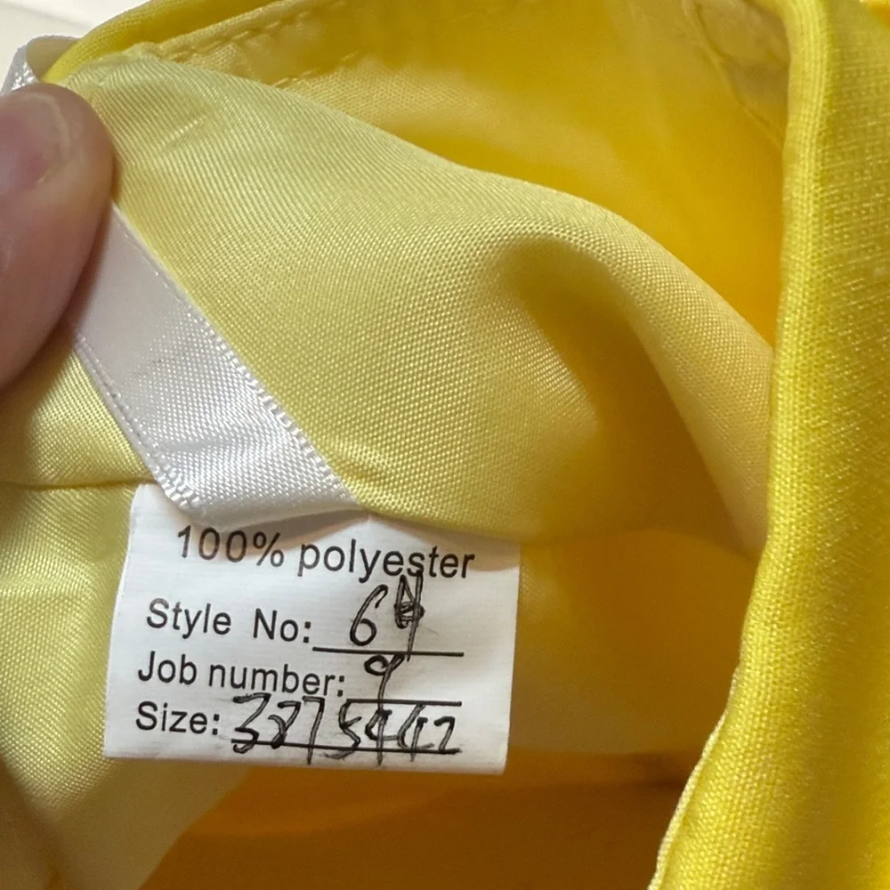 Elegant Yellow Ruffle Dress - Picture 7 of 8